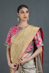 Golden Dupion Silk SareeIMG_1885