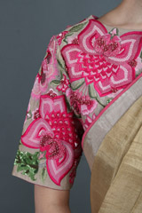 Golden Dupion Silk SareeIMG_1886