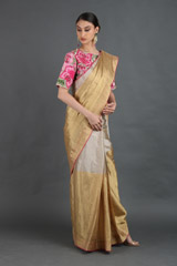 Golden Dupion Silk SareeIMG_1891