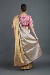 Golden Dupion Silk SareeIMG_1894