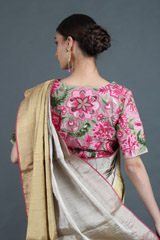 Golden Dupion Silk SareeIMG_1895