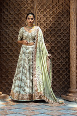 Sage Green Raw Silk LehengaIMG_6039