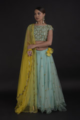 Mint Raw Silk Lehenga Set1052_video
