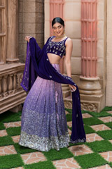 Purple Ombre Katdana Lehenga1053_video