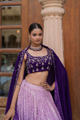 Purple Ombre Katdana LehengaDSC06917