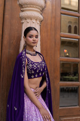 Purple Ombre Katdana LehengaDSC06923
