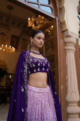 Purple Ombre Katdana LehengaDSC06932