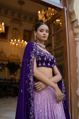 Purple Ombre Katdana LehengaDSC06938