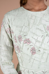 Green Long Embroidered GownDSC07541