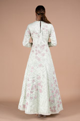 Green Long Embroidered GownDSC07550