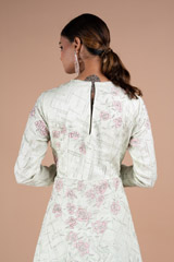 Green Long Embroidered GownDSC07551