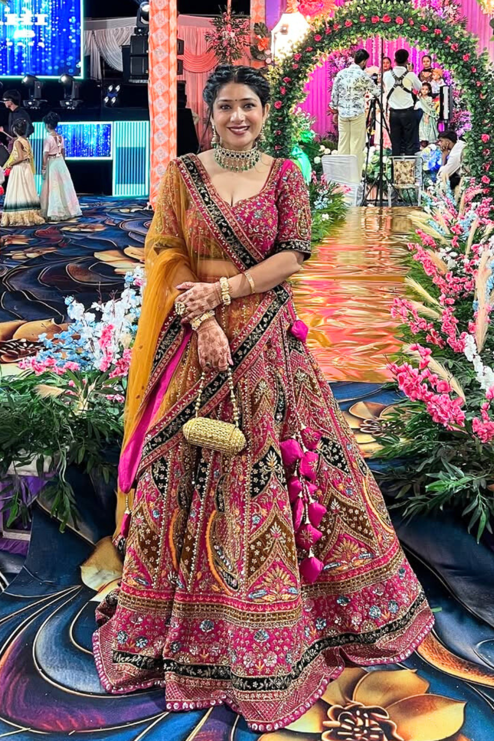 Pink Heritage Embroidered Lehenga1