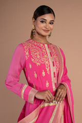 Pink Long Anarkali SetDSC07387