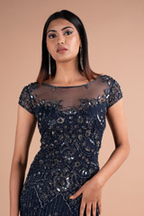 Blue Embroidery  GownDSC07095