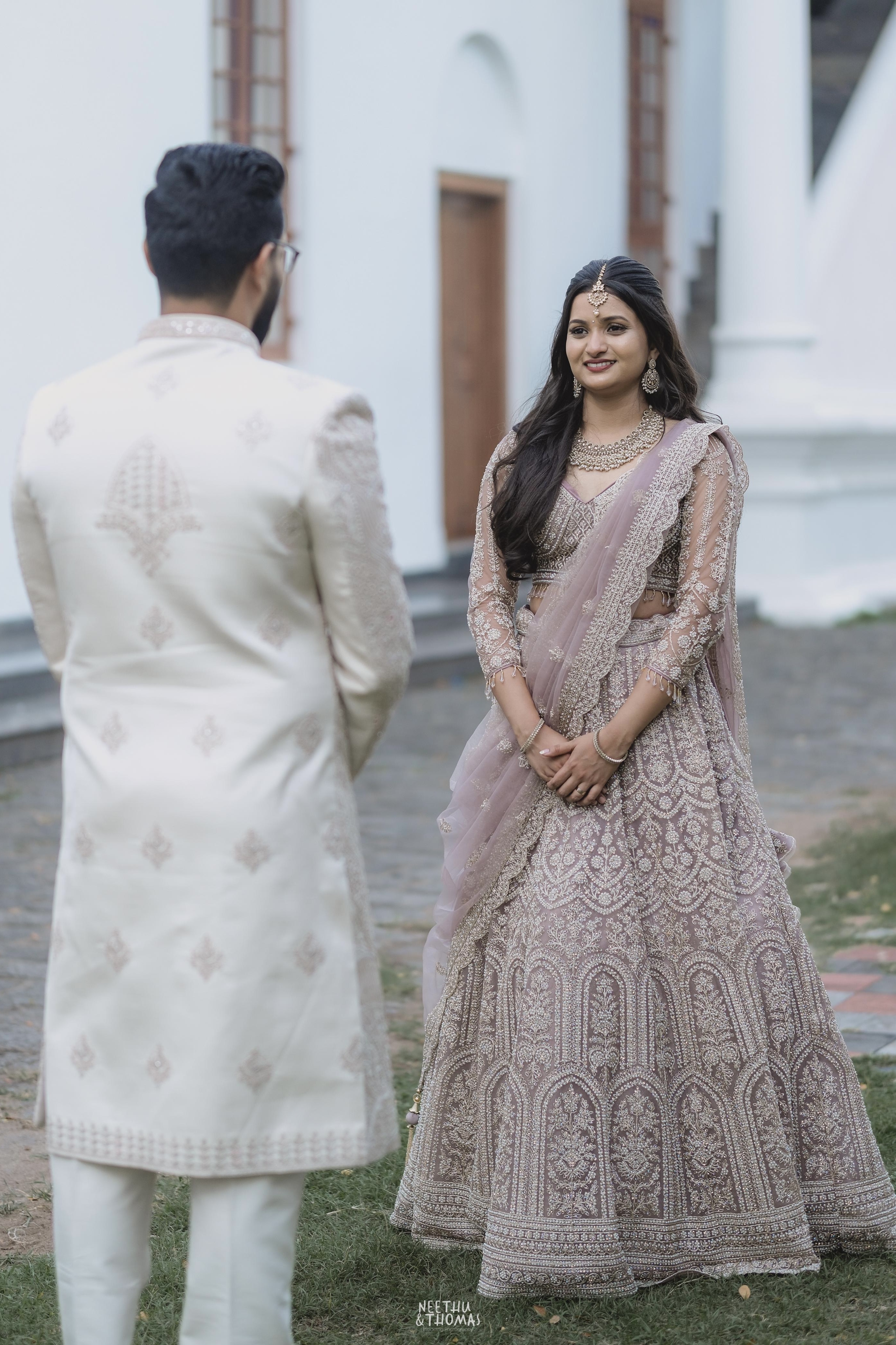 Pale Dusty Rose Lehenga With Zari Work Embellishment
