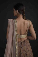 Golden Lehenga Set_DTR8936