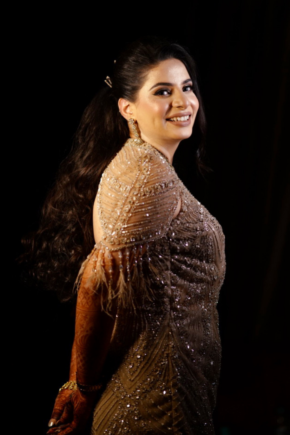 Ivory Embellished Fishcut Gown3