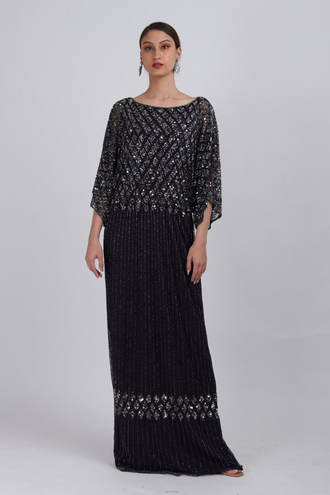 Black Cold Shoulder Gown