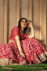 Red Embroidered  Lehenga  SetIMG_8566