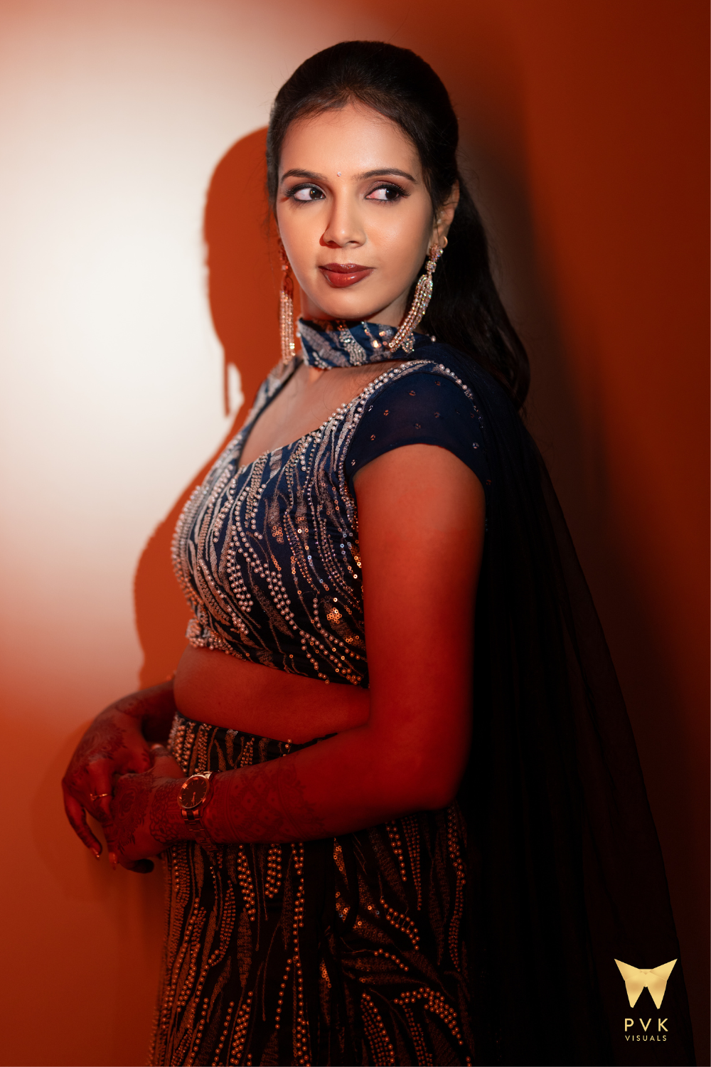 Silver Blue Fish Cut Lehenga With Pearl Beaded And Sequins Embellishment5