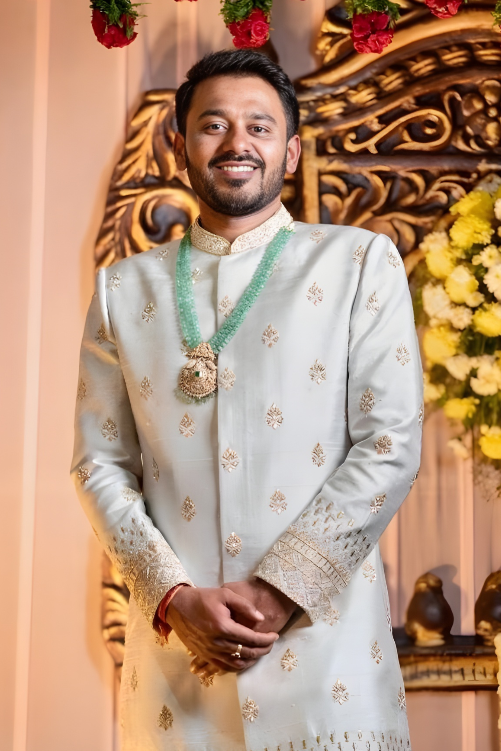 Silver Zardosi Sherwani1