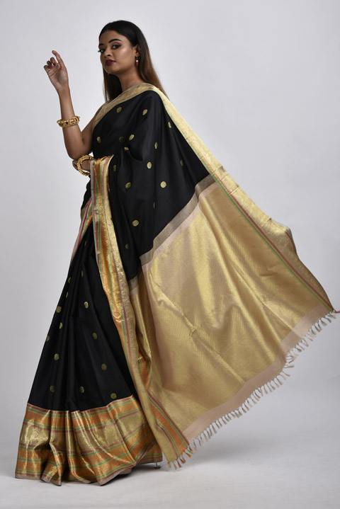 Black Silk Saree