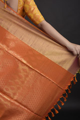 Orange Silk Saree_DTR1703