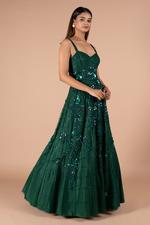 Emerald Strapped GownDSC09228