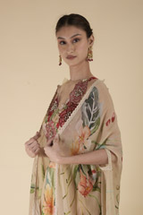 Beige Printed Lehenga_DTR2939