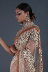 Beige Thread Work SareeIMG_9632