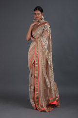 Beige Thread Work SareeIMG_9633