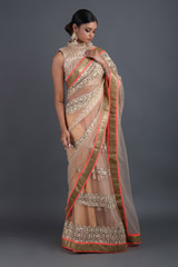 Beige Thread Work SareeIMG_9634