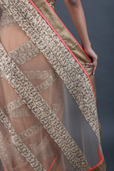 Beige Thread Work SareeIMG_9639