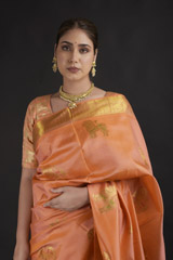 Orange Zari Saree_DTR1811