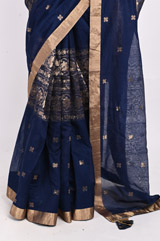 Indigo Chanderi SareeDSC_3846