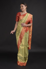 Green Paithani Silk Saree
