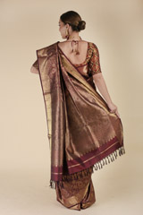 Maroon Silk Saree_DTR1693