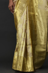 Cream Golden Silk Saree_DSC5124