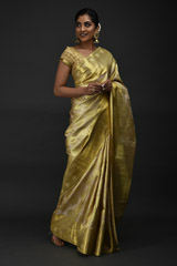 Cream Golden Silk Saree_DSC5137