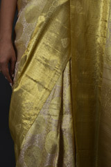 Cream Golden Silk Saree_DSC5147