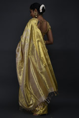 Cream Golden Silk Saree_DSC5154