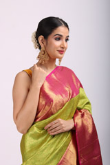 Green And Pink Silk SareeIMG_6557