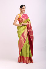 Green And Pink Silk SareeIMG_6563