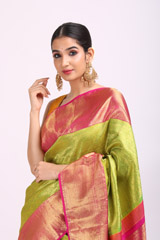 Green And Pink Silk SareeIMG_6566