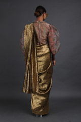 Gold Metallic Silk SareeIMG_3930