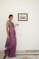 Purple Lace SareeDSC07595