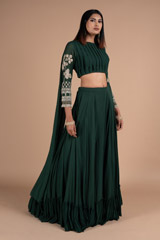 Teal Green Georgette Anarkali GownDSC06522