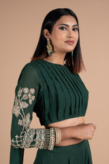 Teal Green Georgette Anarkali GownDSC06523