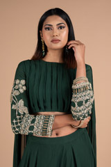 Teal Green Georgette Anarkali GownDSC06524