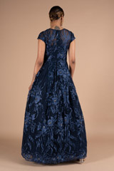 3D floral Blue GownDSC06618